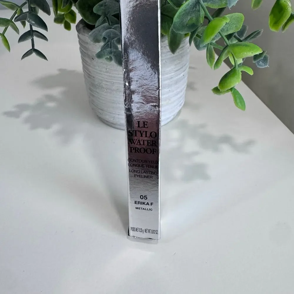 Lancome Le Stylo Waterproof Long Lasting Eyeliner Metallic Silver ERIKA F 05